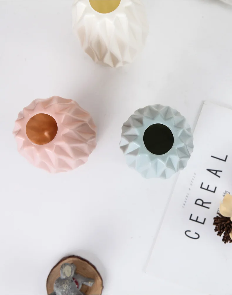 Белая пластиковая ваза оригами имитация керамики цветочная корзина Цветочная