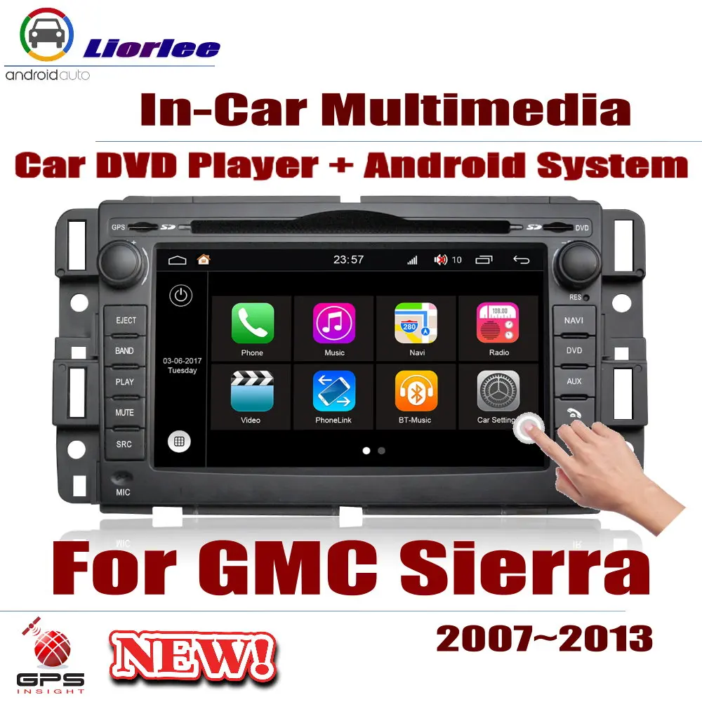 For GMC Sierra 2007-2013 Car Android Player DVD GPS Navigation System HD Screen Radio Stereo Integrated Multimedia | Автомобили и