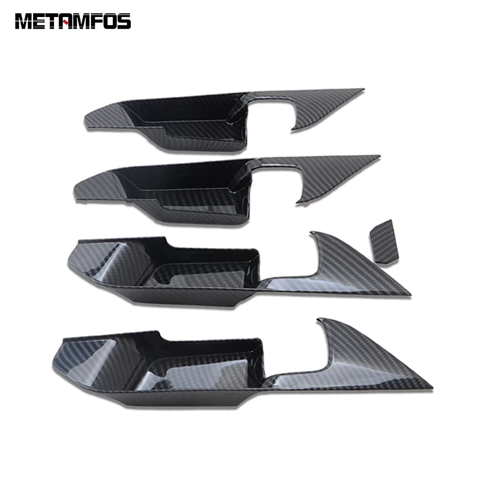 Для Toyota Rav4 Rav 4 2019-2021 крышка из углеродного волокна для внутренней дверной ручки