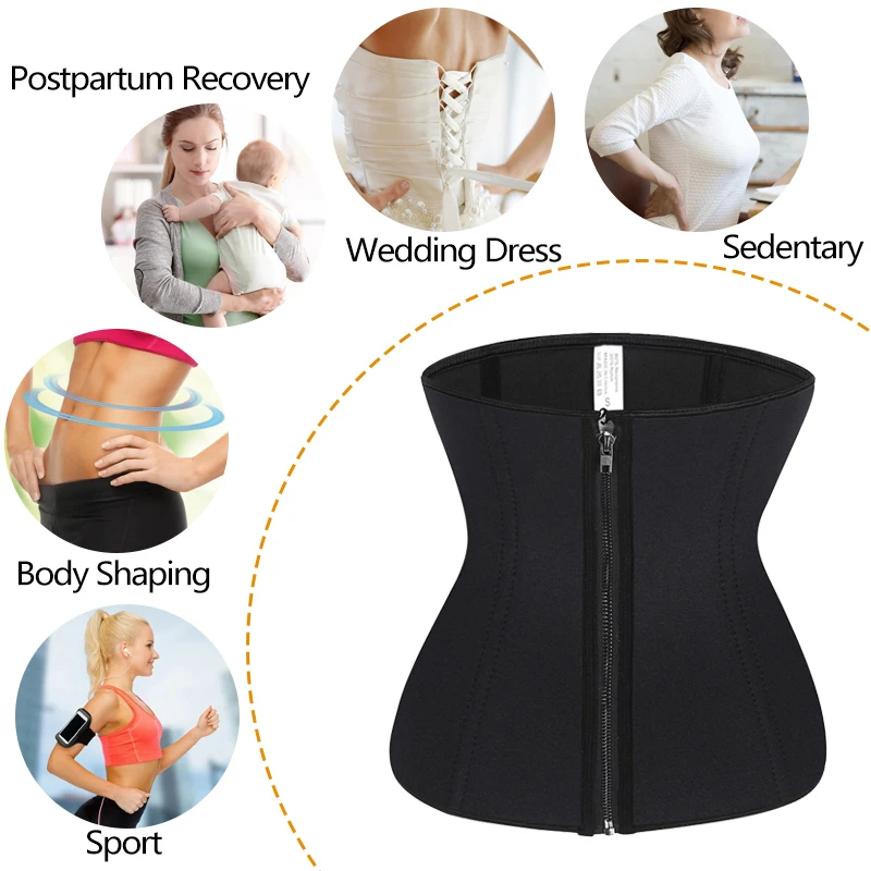 

Waist Trimmer Belt Body Shaper Abdominal Trainer Corset Fat Burning Sports Girdles Modeling Straps Workout Neoprene Sweat Sauna
