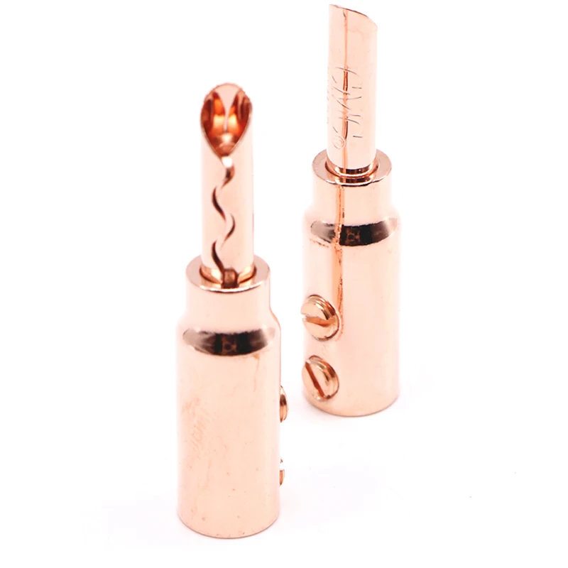 Hi end HiFi аудио Красный медный Посеребренный разъем типа банан BFA Jack 3 мм ~ 6 кабель