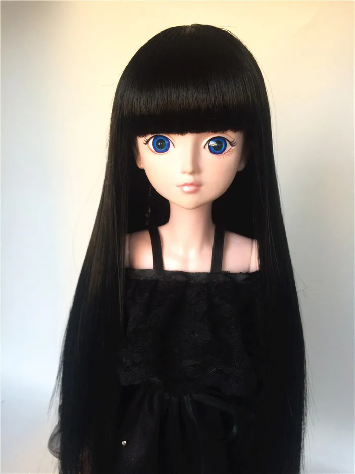 1/3 1/4 1/6 BJD/SD парик для куклы с челкой Miku зеленый синий Puprle белый длинный женский