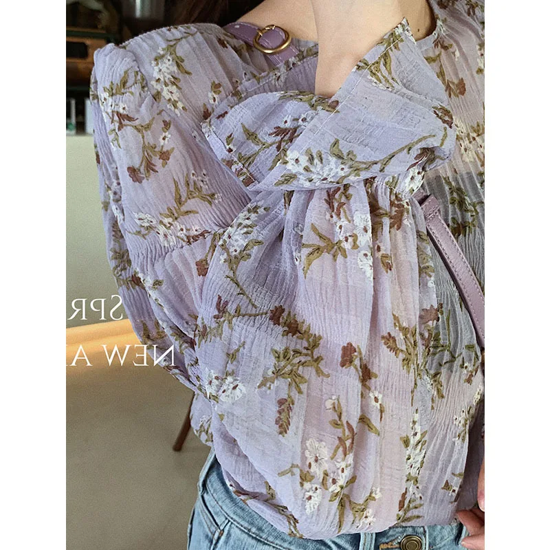 Весенне-летняя корейская мода импортный стиль маленький фиолетовый микро