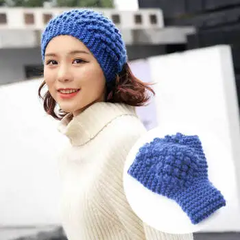 Модная вязаная крючком повязка на голову для женщин Зимняя обогреватель ушей