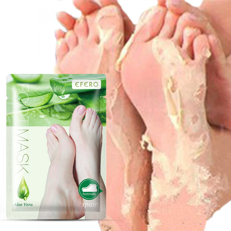 

12pcs=6pair Aloe Vera Foot Mask Peeling for Legs Feet Mask Scrub Exfoliating Socks for Pedicure Anti Crack Heel Remove Skin Foot