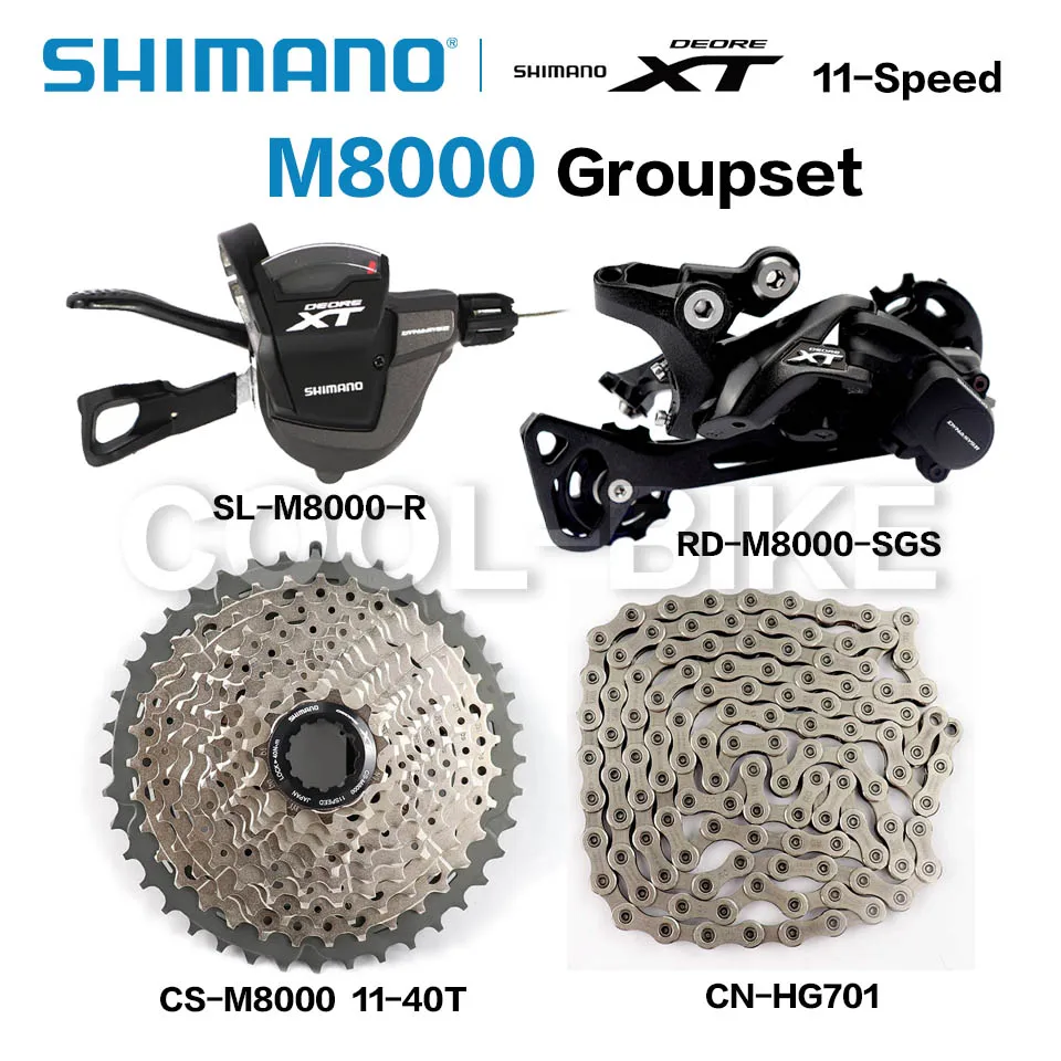SHIMANO DEORE XT M8000 11Speed MTB Bike Groupset 11 40T 42T 46T содержит рычаг переключения скоростей и