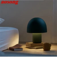 aosong nordic table lamps mushroom desk light for home contemporary led creative living room bedroom