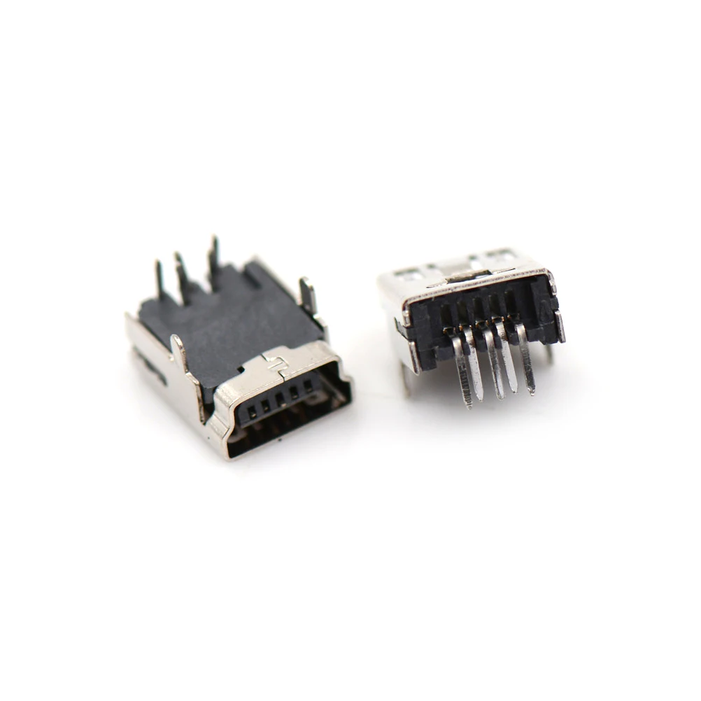 ZLinKJ 10 шт. мини USB разъем 90 градусов передняя 2 фута 5 PIN Micro для Мобильный телефон