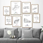 Формула 1 гоночный трек F1 автомобиль Гонки настенная Картина на холсте скандинавские постеры и принты настенные картины для гостиной домашний декор