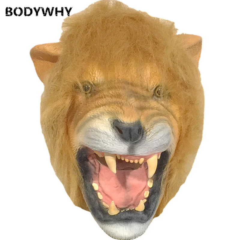 Костюм талисмана ручной работы с маской льва и головой животного костюм для