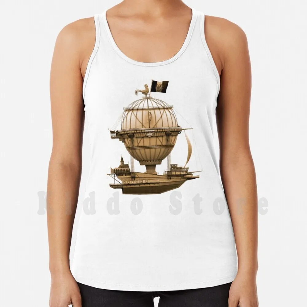 

Steampunkesque Vintage Hot Air Balloon Airship Thing Tank Tops Vest Sleeveless Steampunk Steampunk Hot Air Balloons Hot