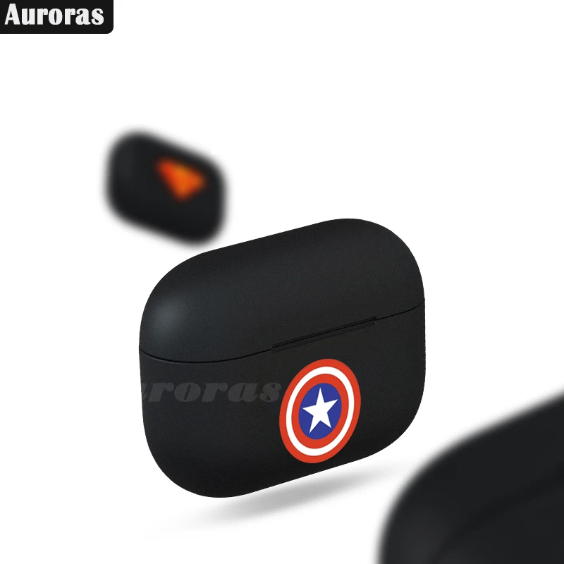 Auroras для Realme Buds Air Чехол Капитан Америка мультфильм дизайн полное покрытие