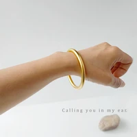 real gold plated thickened long lasting color preserving gold colored frosted retro elegant temperament bracelet gift female