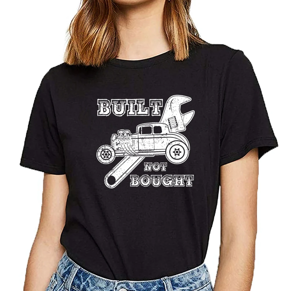 Tops T Shirt Women truck built not bought Comic Inscriptions Print Female Tshirt | Женская одежда