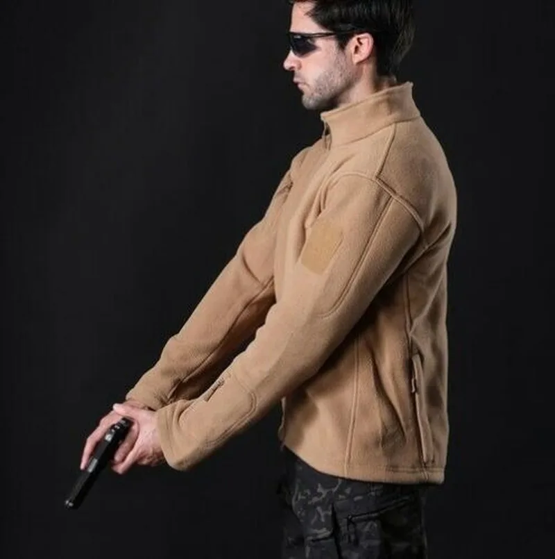 

Winter Fleece Jacket Men Thicken Army Jacket Pockets Tactical Windbreaker Coats