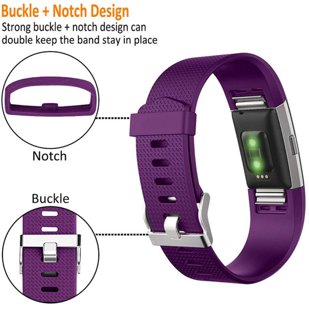 Запасной ремешок мягкий силиконовый для Fitbit Charge 2|Ремешки часов| |