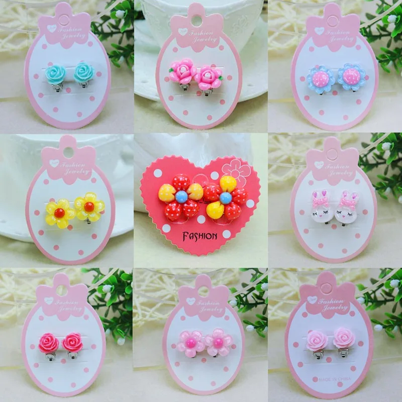 

Children Cute Animal Flowers Ear Clip Ear Cuff Creative Cartoon Girl Earring Clip Princess Sweet Clip Earring Kids Jewelry Gift
