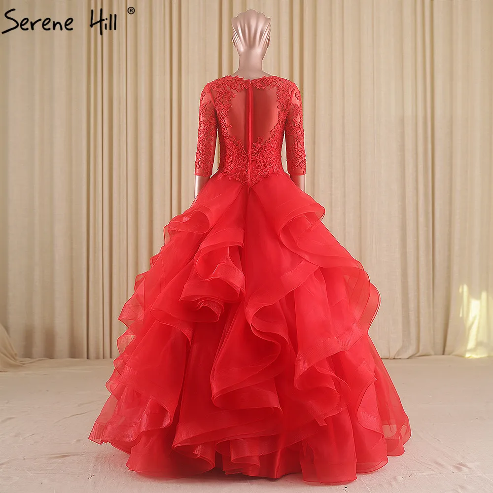 Robe De Mariee/свадебное платье с короткими рукавами Большой красный цвет Кружевное