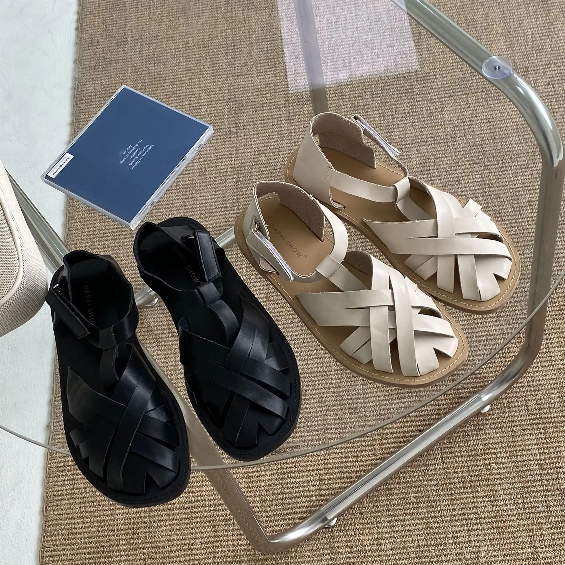 Женские сандалии Дышащие универсальные босоножки с закрытым носком и ремешком