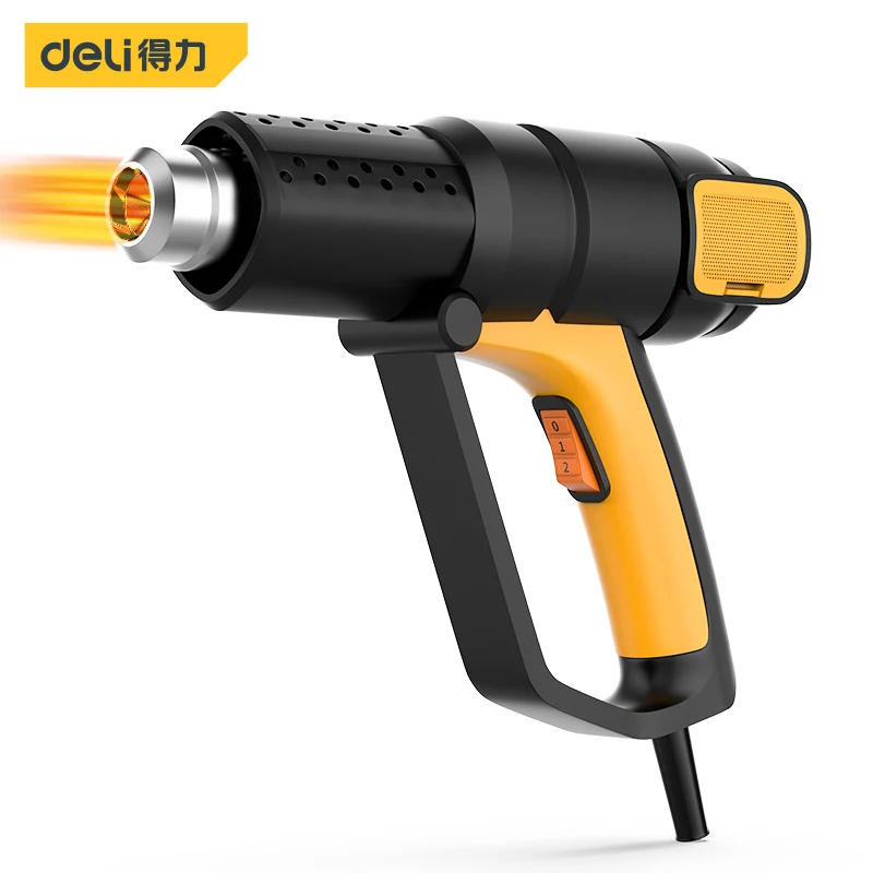 Deli DL5320 Hot Air Gun Stepless Thermostat Control Soften Adhesives Shrink PVC Film Car Film Thaw Water Pipe Power Tools