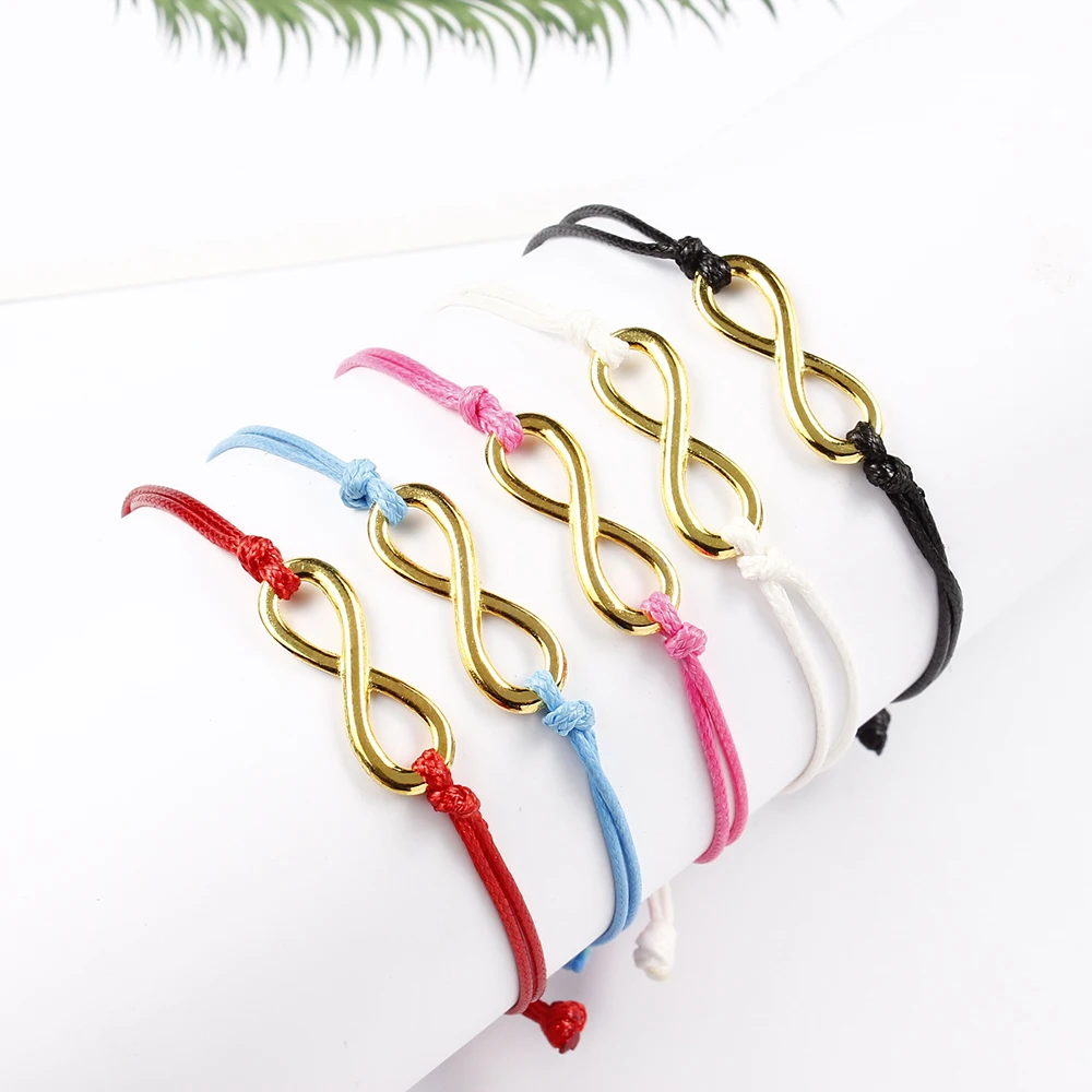 Женский браслет ручной работы 1 шт. подвеска золотого цвета веревочный цепочка