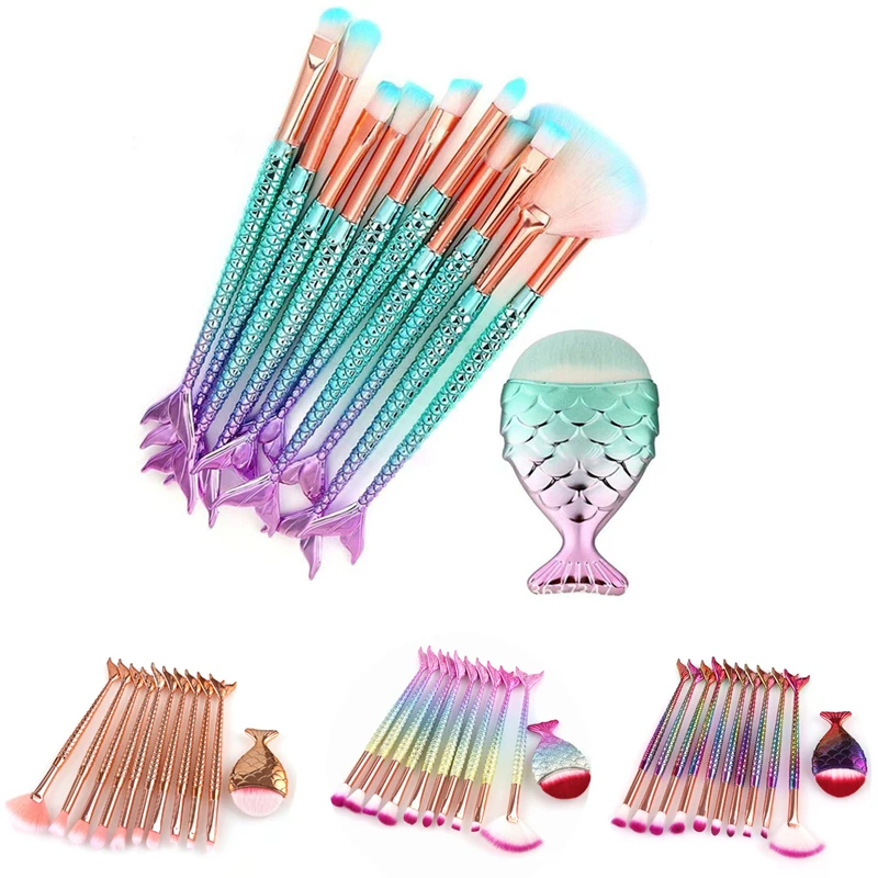 

Multi-size Makeup Brush 10/11 PCS Make Up Foundation Eyebrow Eyeliner Blush Cosmetic Concealer Brushes Foundation Brush Set