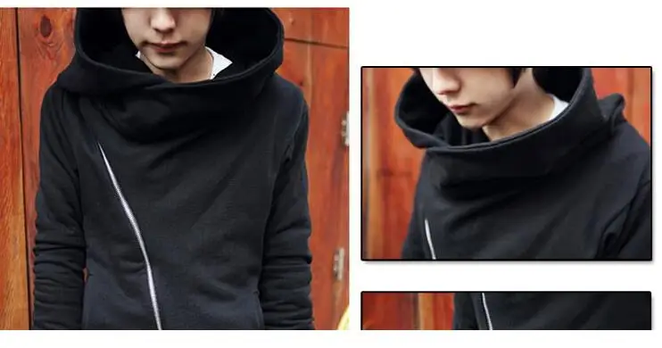 Новый корейский модный мужской кардиган с капюшоном толстовки длинная секция