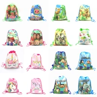 8162432pcs boys creativity game birthday gift non woven fabric drawstring bag travel clothes shoes storage school backpack