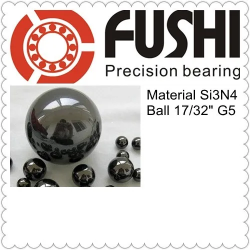 

Free Shipping 5PCS Loose Ceramic Balls 17/32" =13.494mm G5 Quality Si3N4 Bearing Balls