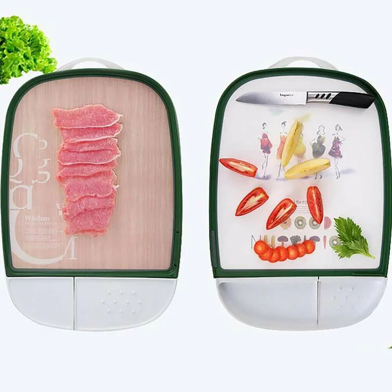 

Multifunction Double-Sided Cutting Board Anti-Microbial Cut Drain for Kitchen