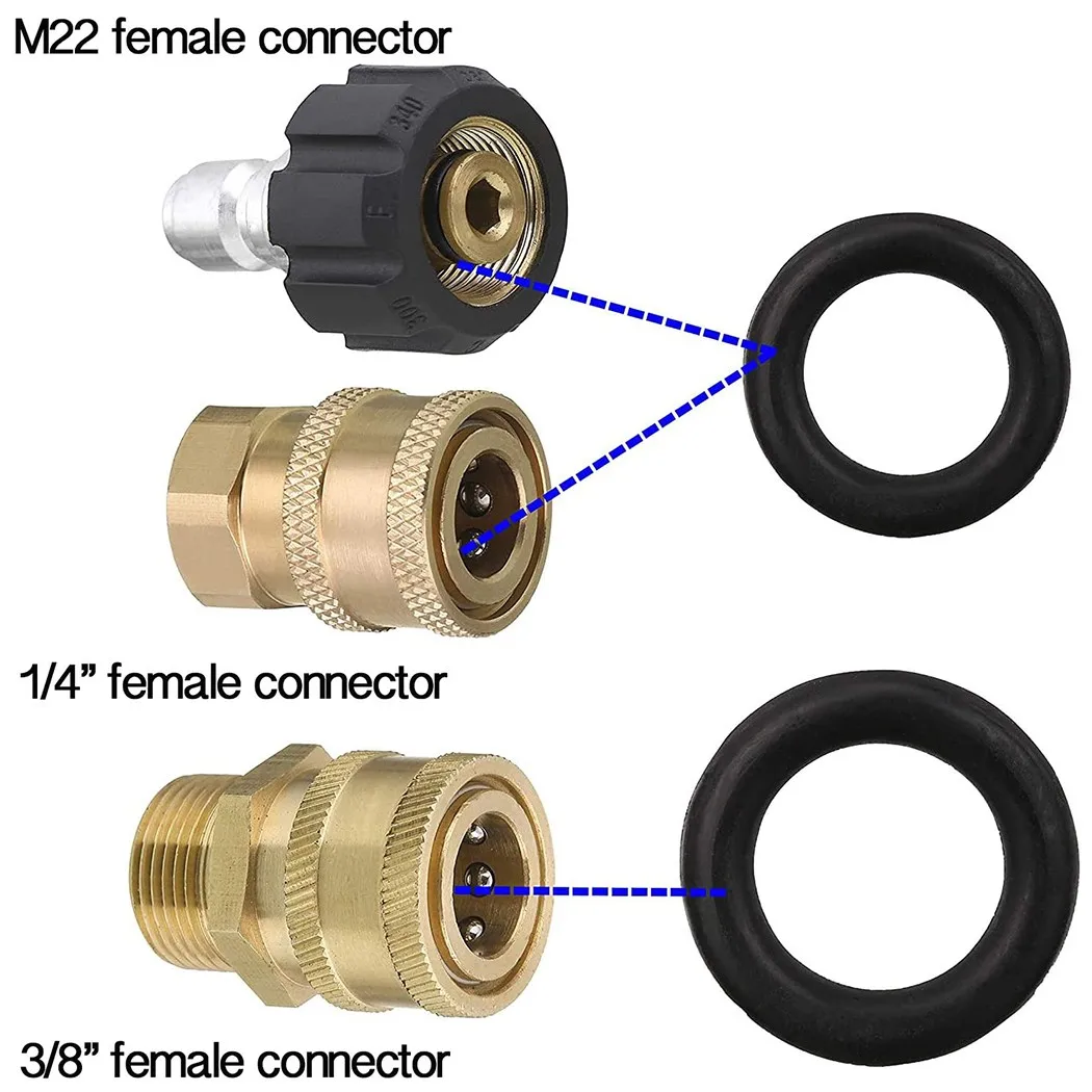 40 шт. уплотнительные кольца для шланга мойки высокого давления M22 1/4 дюйма + 3/8 | Дом