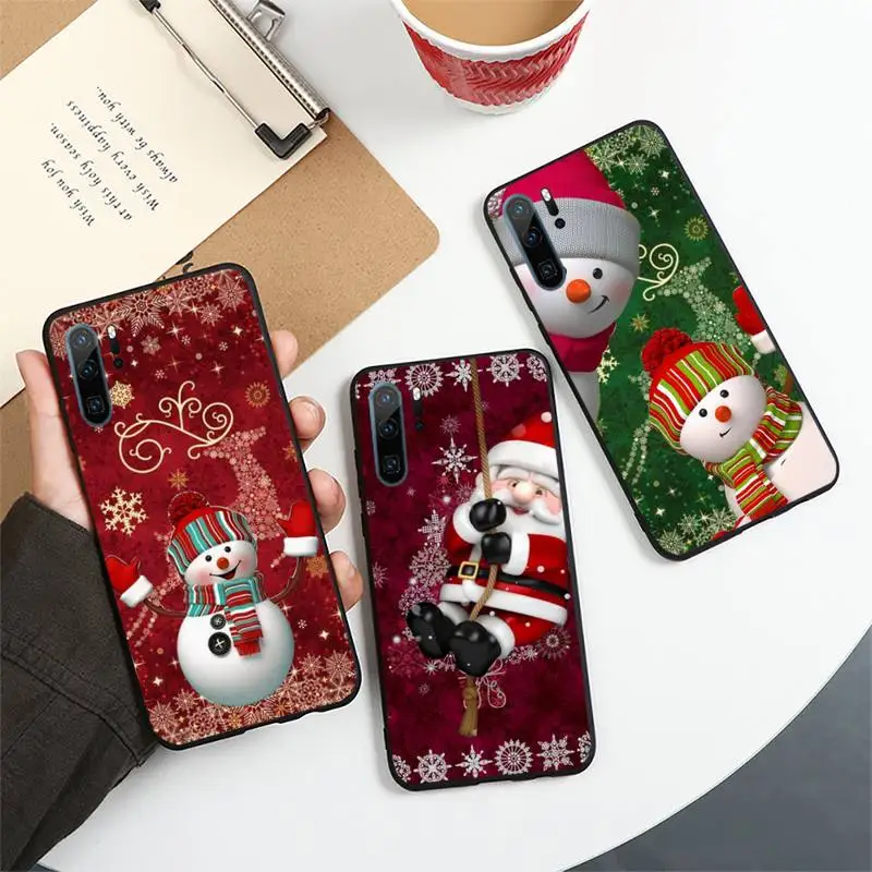 

Merry Christmas deer cute cartoon Phone Case For Huawei honor Mate P 10 20 30 40 i 9 8 pro x Lite smart 2019 nova 5t