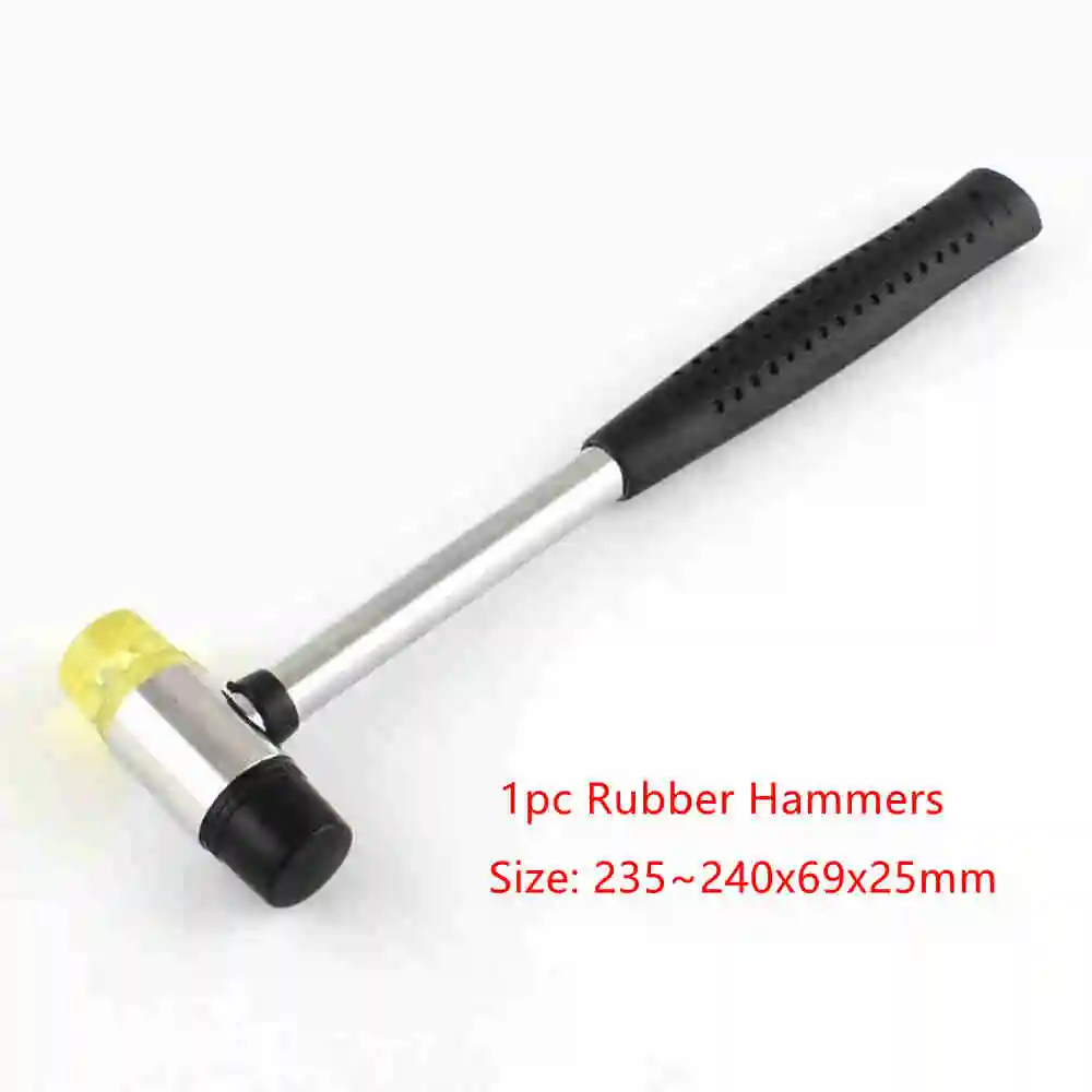 1pcs Hammers Ювелирные изделия измерительные Наборы инструментов с кольцом оправки и измерители размера кольца модель измерения пальца, резиновые молотки и ткань для полировки серебра - Цвет: 1pcs Hammers