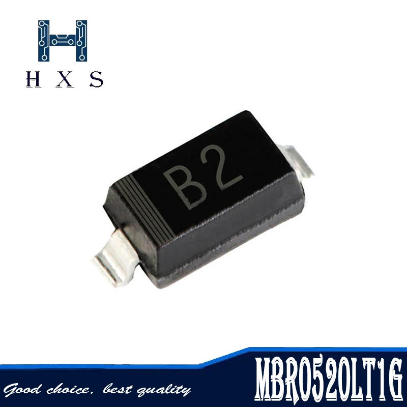 100 шт. MBR0520LT1G SOD123 MBR0520 SOD поверхностное крепление Schottky power выпрямитель|Импульсный