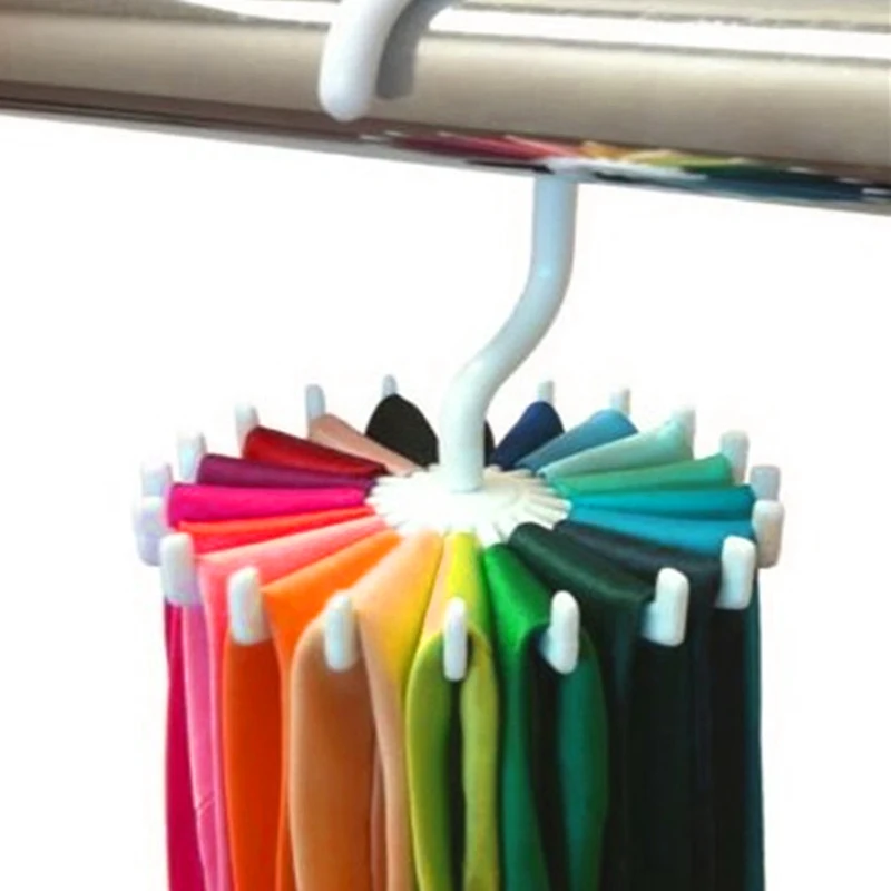Подвесной Держатель для галстука органайзер галстуков 20 крючков вращающаяся на