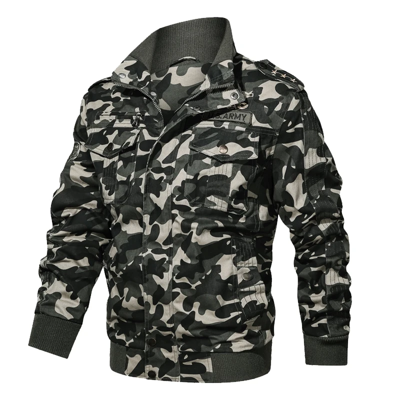 Ветровка мужская камуфляжная, куртка-бомбер, карго в стиле милитари, Повседневная армейская тактическая куртка пилота ВВС, весна-осень