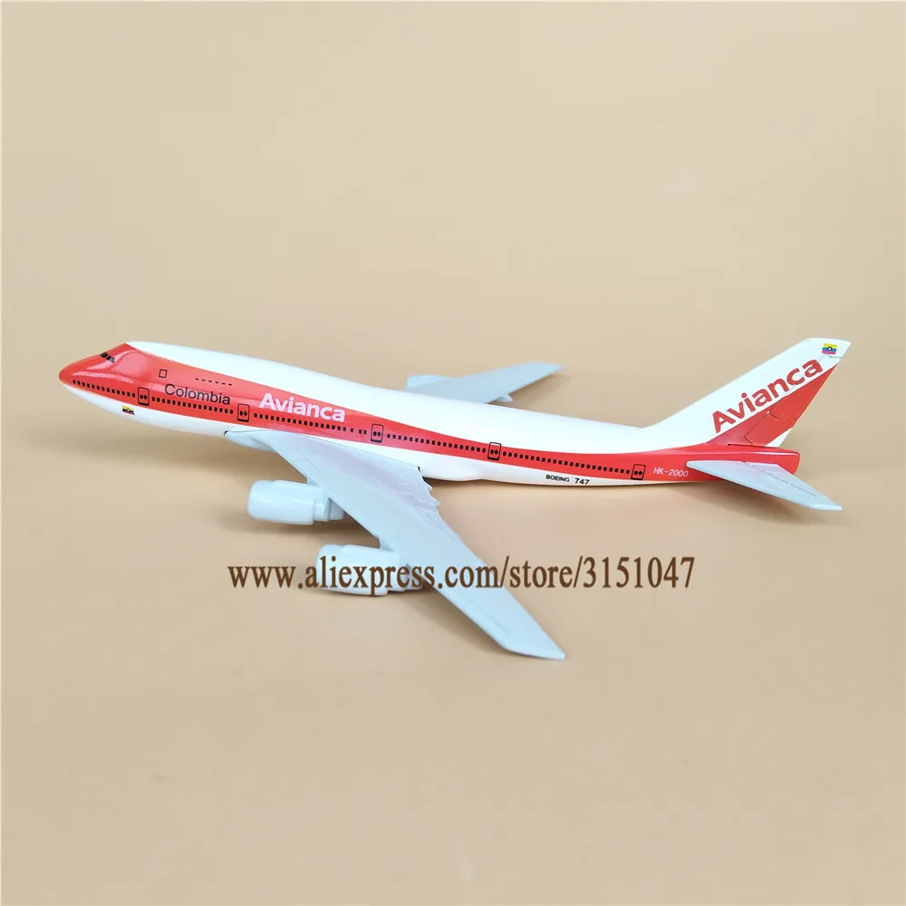 16 см Air Colombia оранжевая авиапочка B747 200 Боинг 747 авиакомпании модель самолета