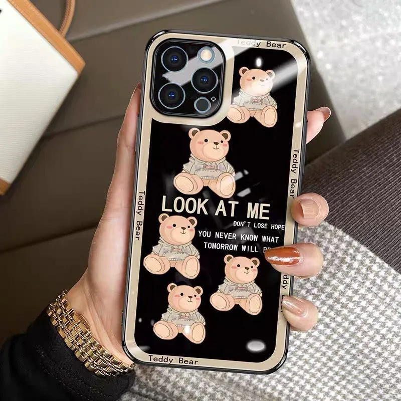 

Temper Glass 9D Scratchproof Phone Cases For iPhone 13 Pro Max 12 mini 11pro Xr Xs X 8 7 6s Samsung Note20 Ultra S20 Plus Shell