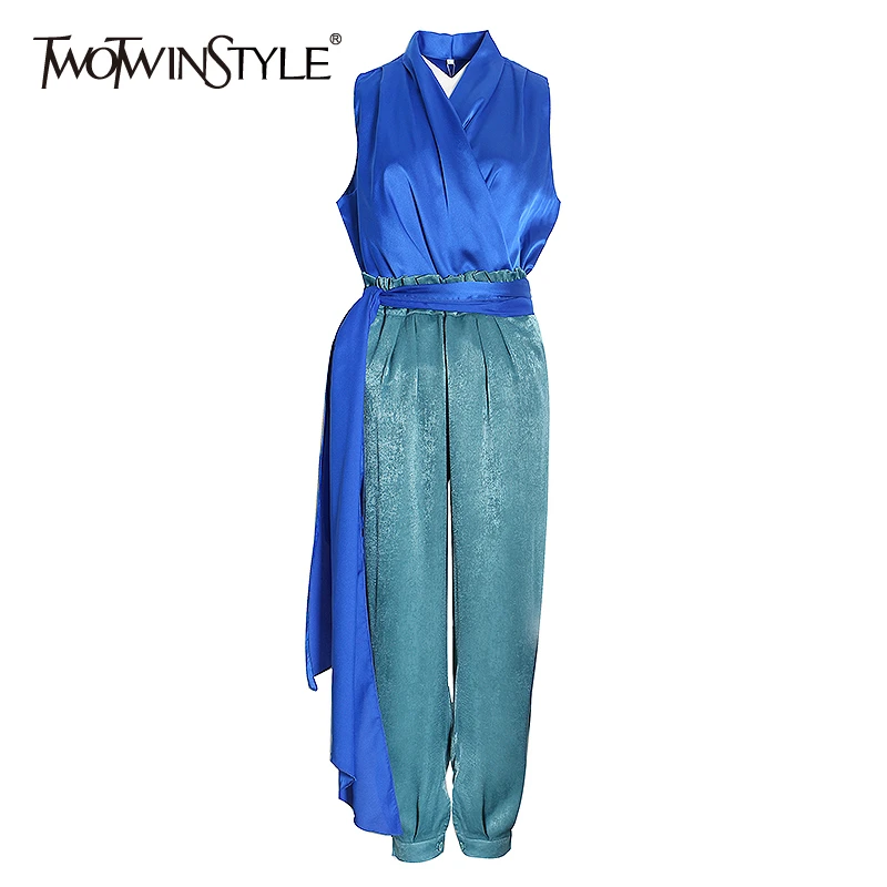 Женский Повседневный комплект из двух предметов TWOTWINSTYLE весенний с v образным