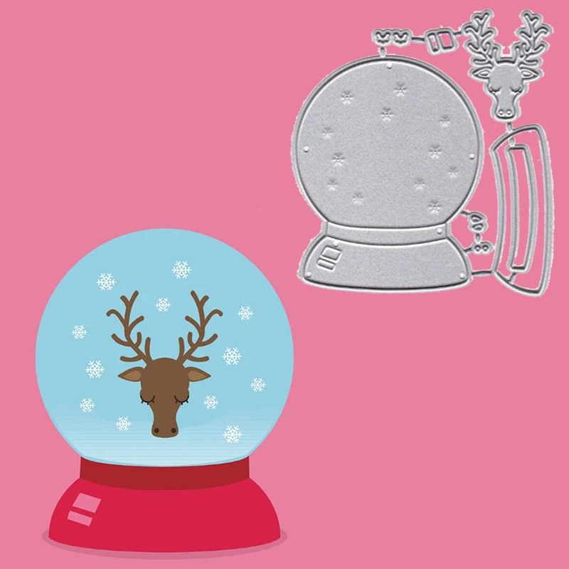 1 шт. пусть снег Счастливого Рождества Лось металлические штампы трафарет для