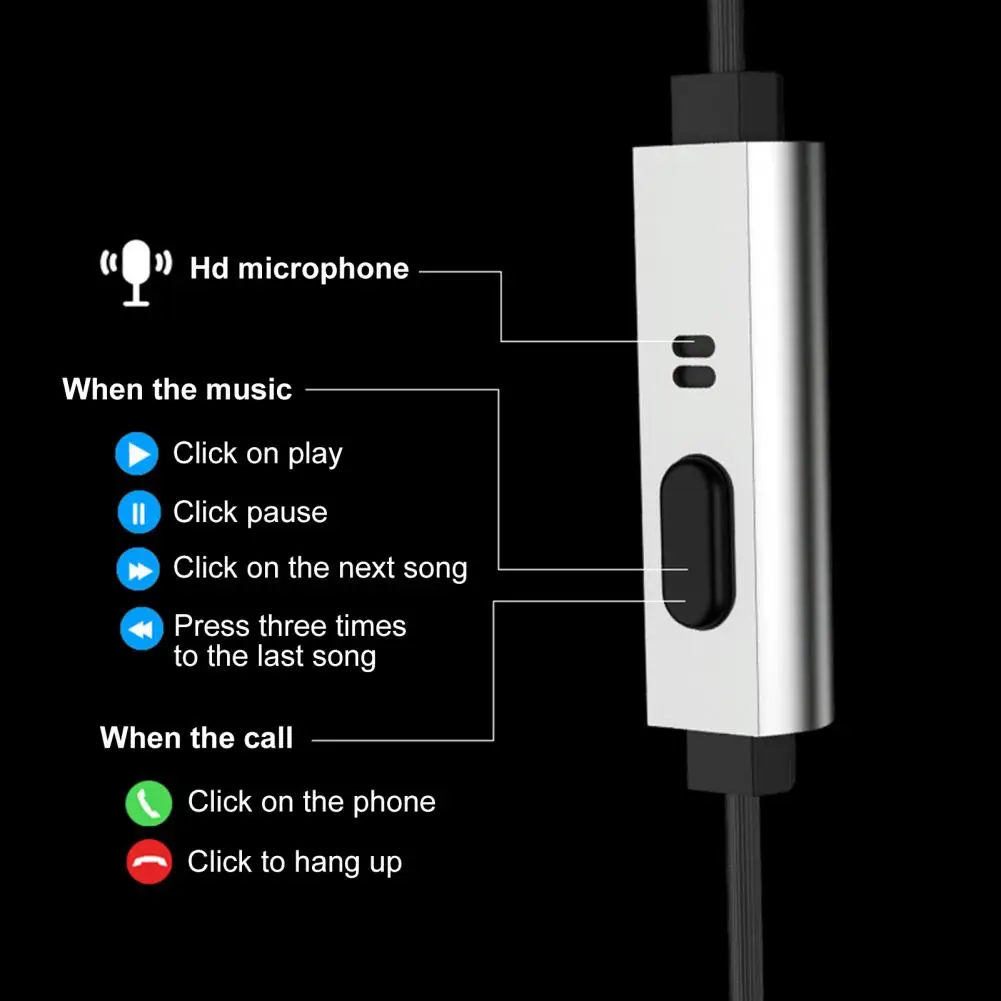 

K9 Dual Dynamic Speaker In-Ear Noise Reduction Wired Earphone Heavy Bass Gaming Running Headsets With Mic For Xiaomi Smartphone