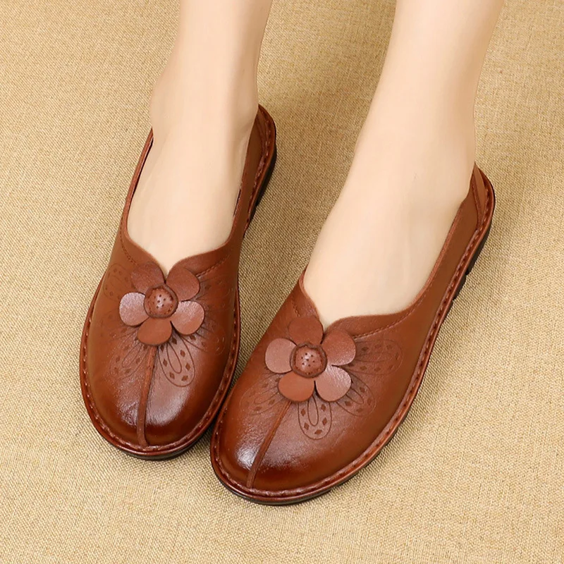 Женская обувь Сезон весна-осень Женские туфли из искусственной кожи на плоской