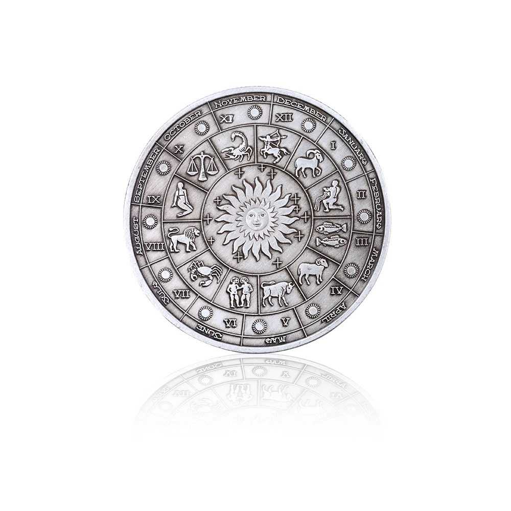 Фестиваль сувенир подарки Овен милые животные металлическая монета 12 Созвездие