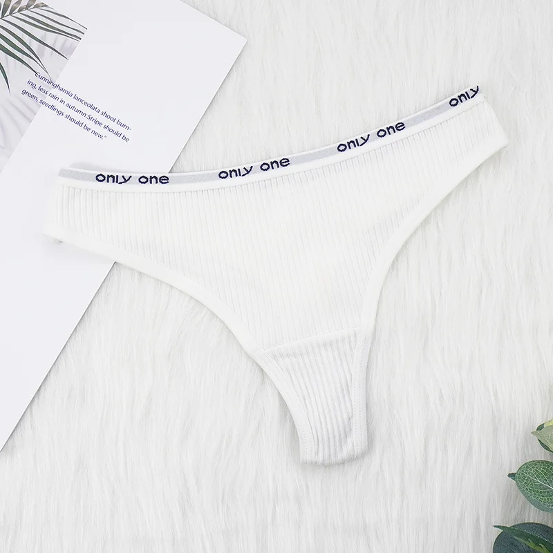 Женские хлопковые трусики-стринги с низкой посадкой | Женская одежда