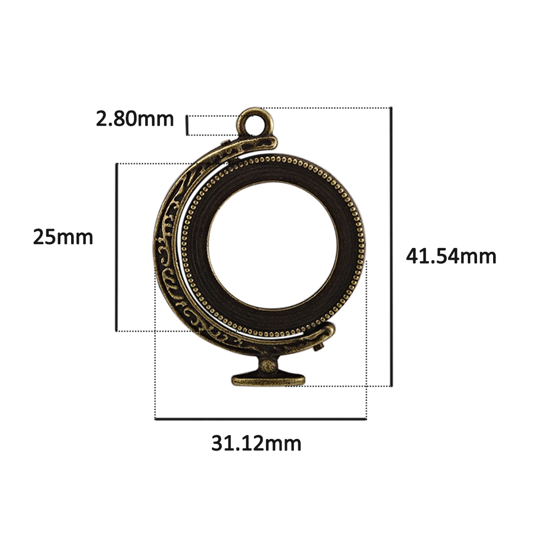 Круглые Настройки кабошона с круглым кабошоном из сплава 5 шт. 25 мм пустые