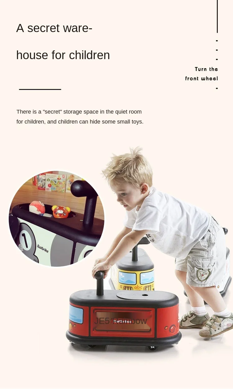 

zq Mute Universal Wheel Swing Car Baby Children Anti-Rollover Walker Car