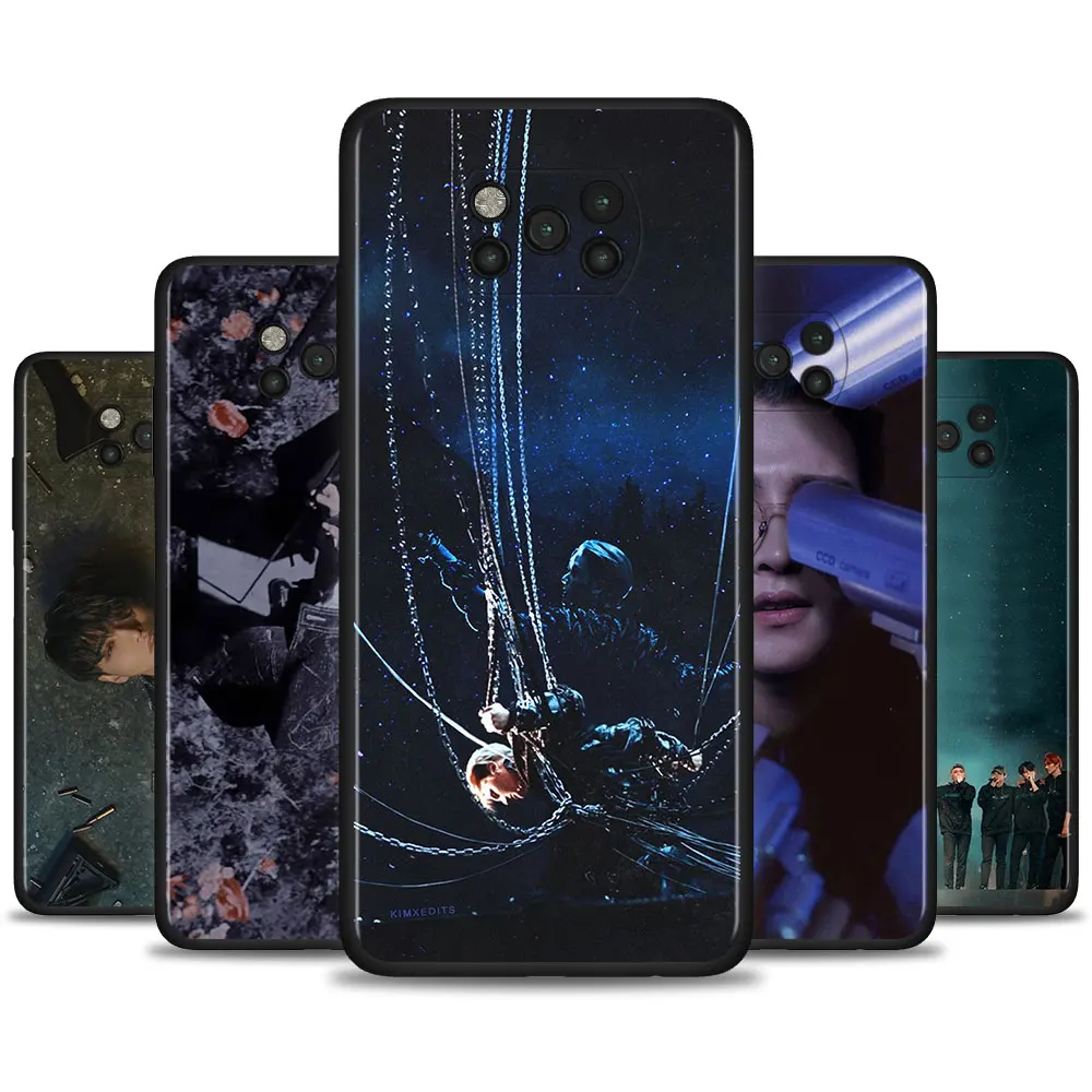

ATEEZ HongJoong SeongHWA Case For Xiaomi Mi Poco X3 NFC X3 M3 Pro F3 GT Pocophone F1 Black Soft Silicone Cover Cellphones Capa