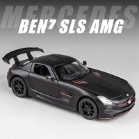 1 32 simulation diecast alloy mercedes benz sls amg sports car acoustooptic return force model lift gull wing door toys cars