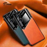 luxury car holder leather phone case for oppo reno 2 z 2z 2f 3 4 se pro f17 find x2 lite neo realme 6 6s x2 x xt cover coque