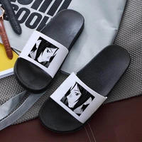 beach slides home slippers slip on sandals female shoes flip flops japanese manga print summer open toe slippers